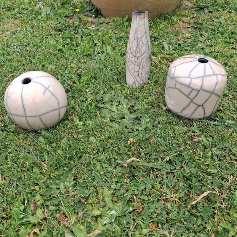 Raku mai 2026 vases craqueles